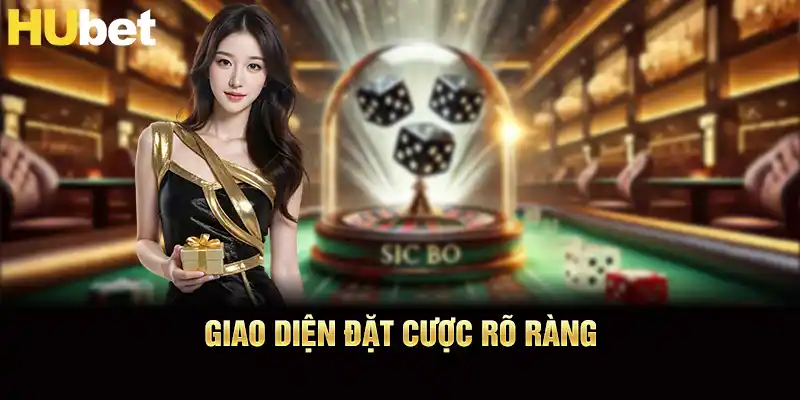 Giao diện đặt cược rõ ràng