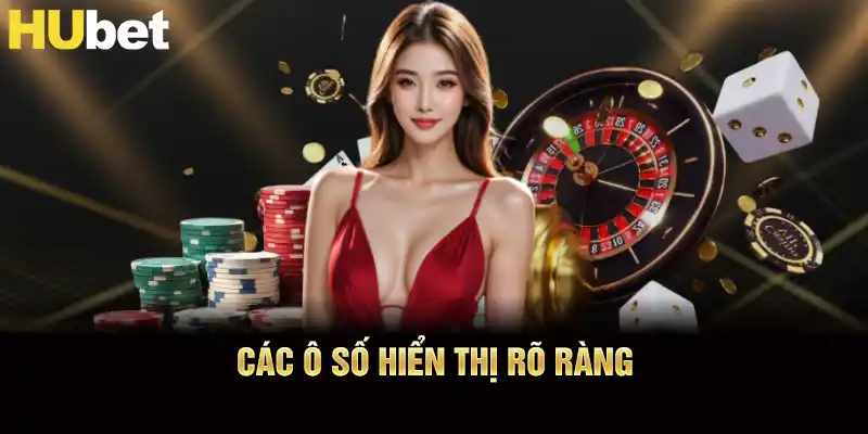 Các ô số hiển thị rõ ràng