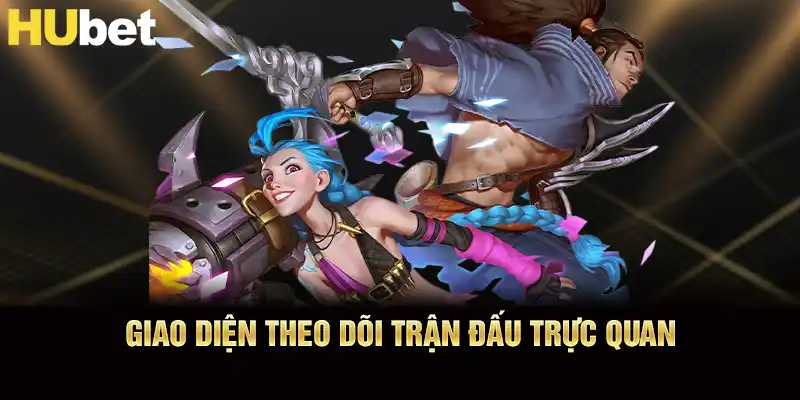 Giao diện theo dõi trận đấu trực quan